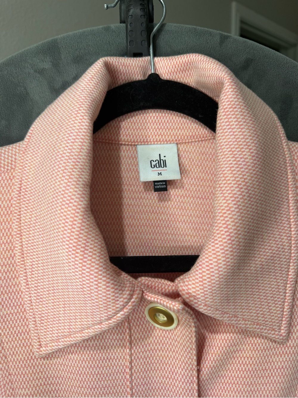 CAbi Peach-Pink Textured Collar Jacket - Picture 4 of 16